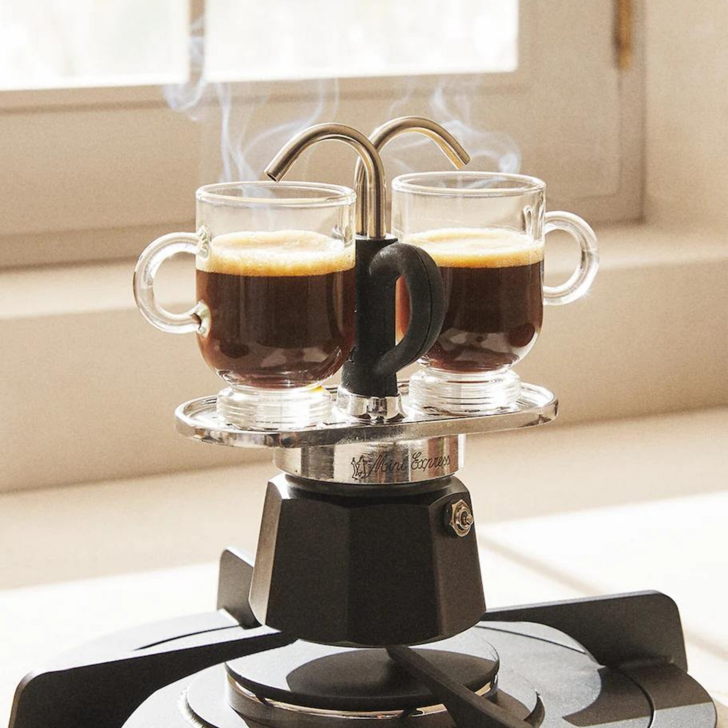 MakeCoffe® - Cafetera Express para 2 tazas